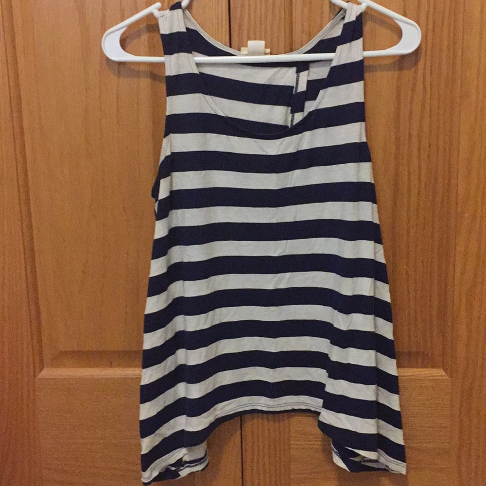 Striped Flowy Sleeveless Top